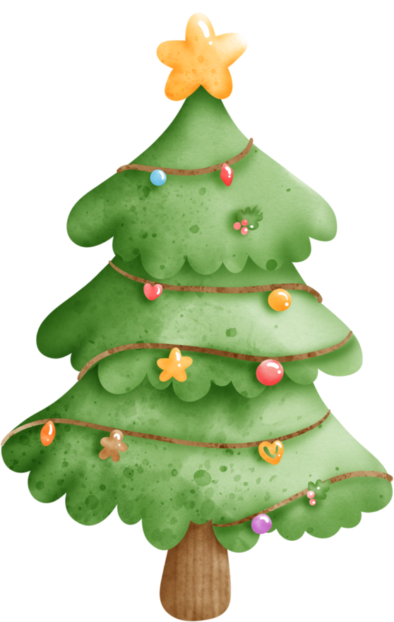Watercolor Christmas tree